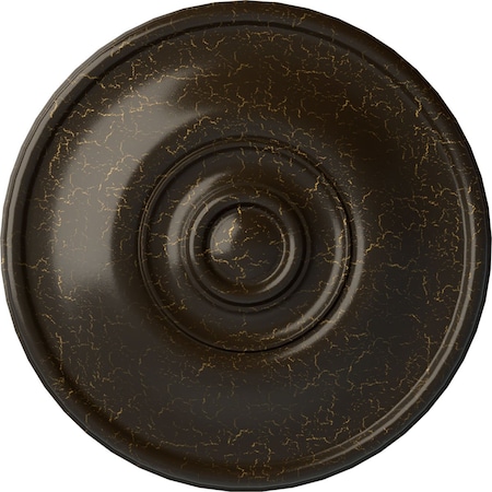Ekena Millwork Jefferson Ceiling Medallion (Fits Canopies up to 2 7/8"), 11 3/4"OD x 3/8"P, Stone Hearth Crackle CM12JESHC